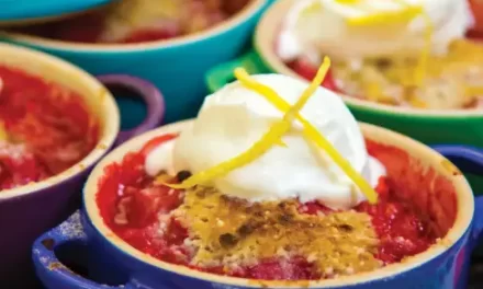Strawberry, Raspberry & Rhubarb Crumble