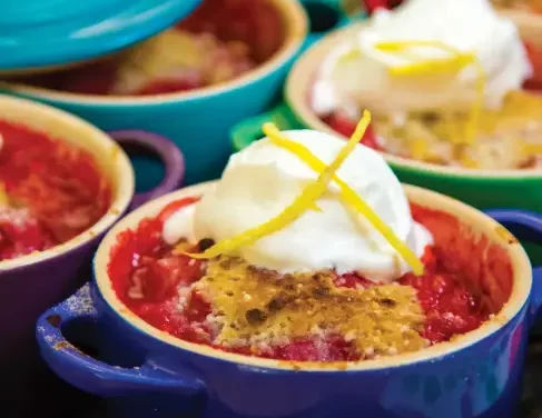 Strawberry, Raspberry & Rhubarb Crumble