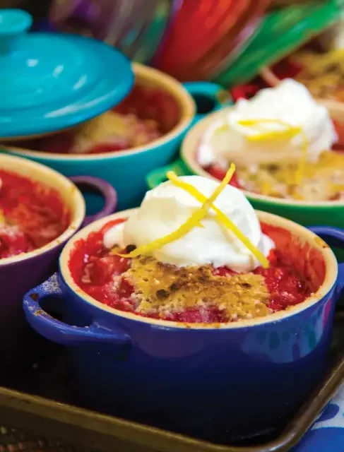 Strawberry, Raspberry & Rhubarb Crumble