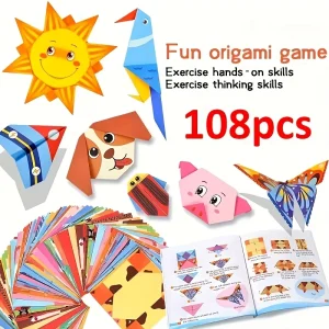 108 pieces of creative origami set -54 unique designs suitable for DIY crafts and educational activities 1